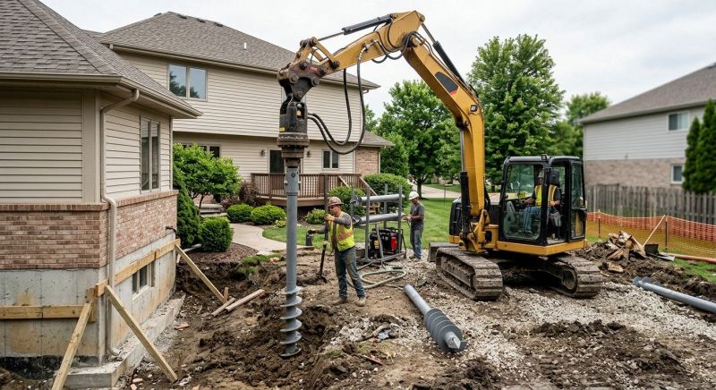 Helical Pile Installation in Hemet, CA